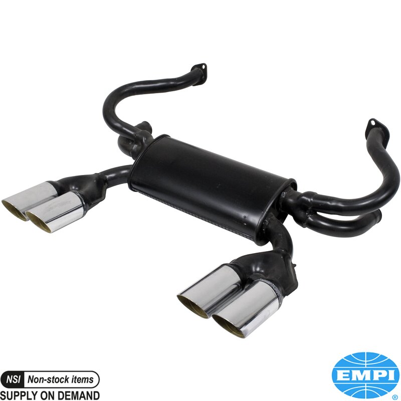 Eksosanlegg GT, med 4 kromspisser, 1 3/8" slange. Inkludert varmeslange, pakninger og maskinvare