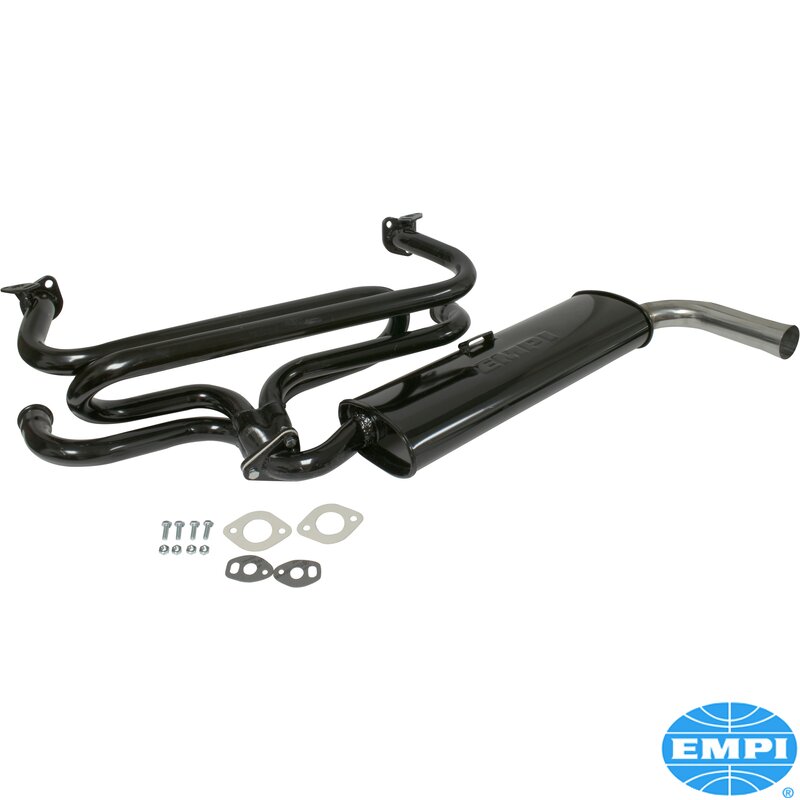 **NCA** Baywindow Bus EMPI Single Quiet Pack Exhaust System - Type 1 Engines