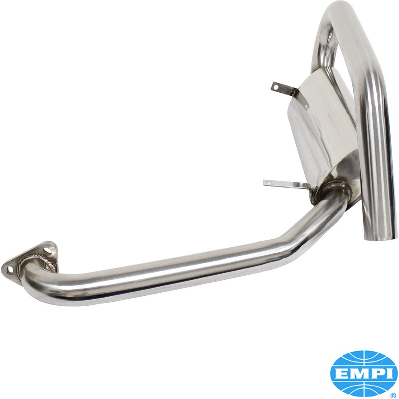 Beetle Stainless Steel Turbo Trip Exhaust Muffler (For Use On EMPI Premium Headers)