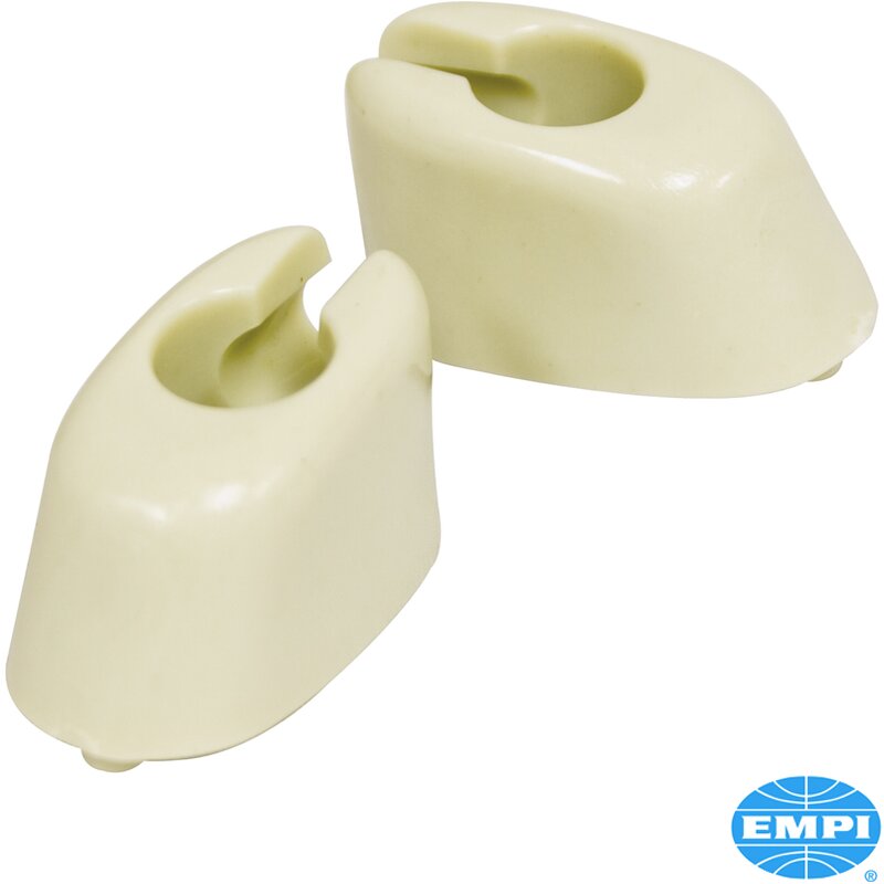 Baywindow Bus White Sunvisor Clips (Also Beetle White Sunvisor Clips - 1965-67)