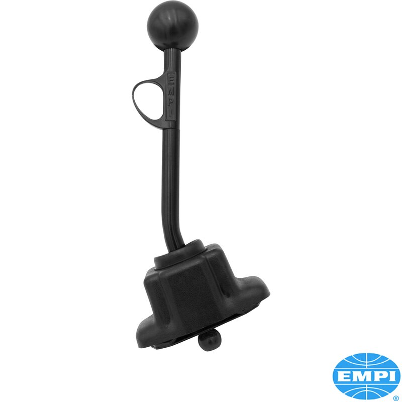 Girspak med avtrekker, svart pulverlakk med svart knott, kort, total lengde 12"