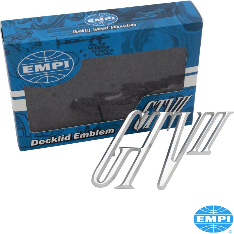 Beetle Billet Aluminium GTV 2 Deck Lid Badge