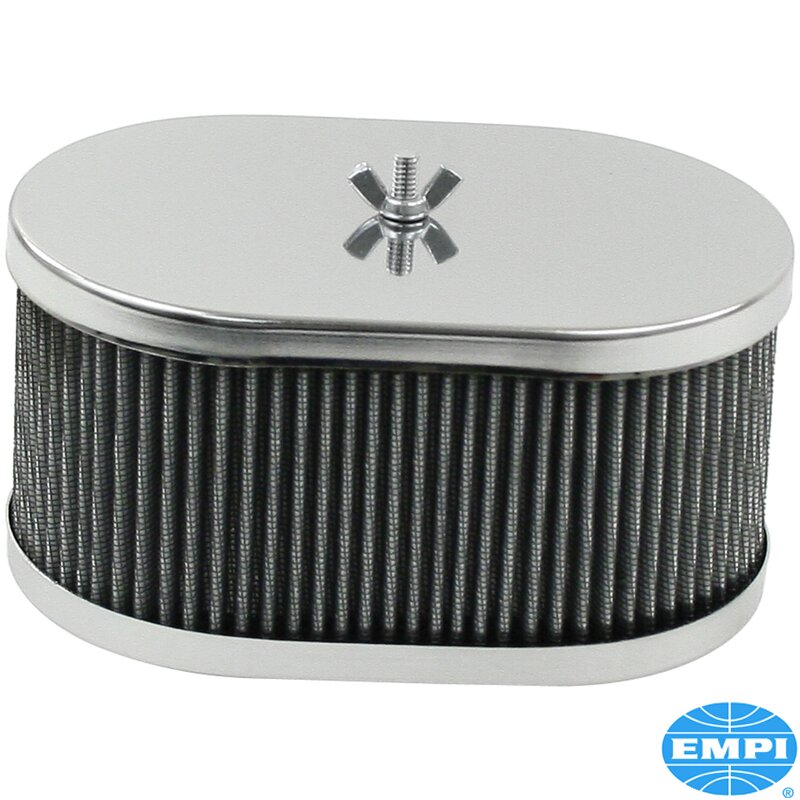 Chrome Oval Air Filter - IDF Carburettor Air Filter - (83mm Or 3.27inch Tall)