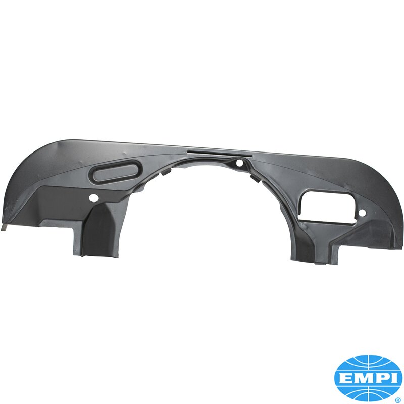 Motorblikk, foran, svart, OE-stil. Forberedt for hundehuskjøler