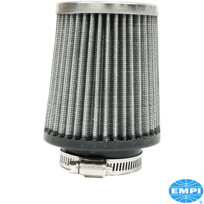 Luftfilter, Pod Style, 2" hals, 4 3/4" høy. For standard VW-forgassere og EPC 34