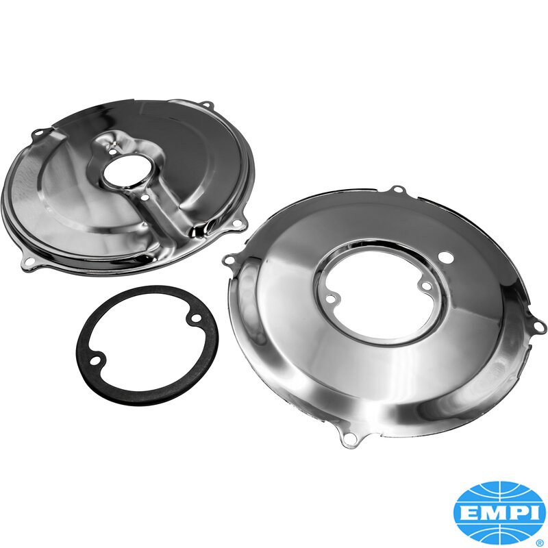 3 Piece Alternator Chrome Backing Plate Kit (Also Fits 30Amp Dynamo)