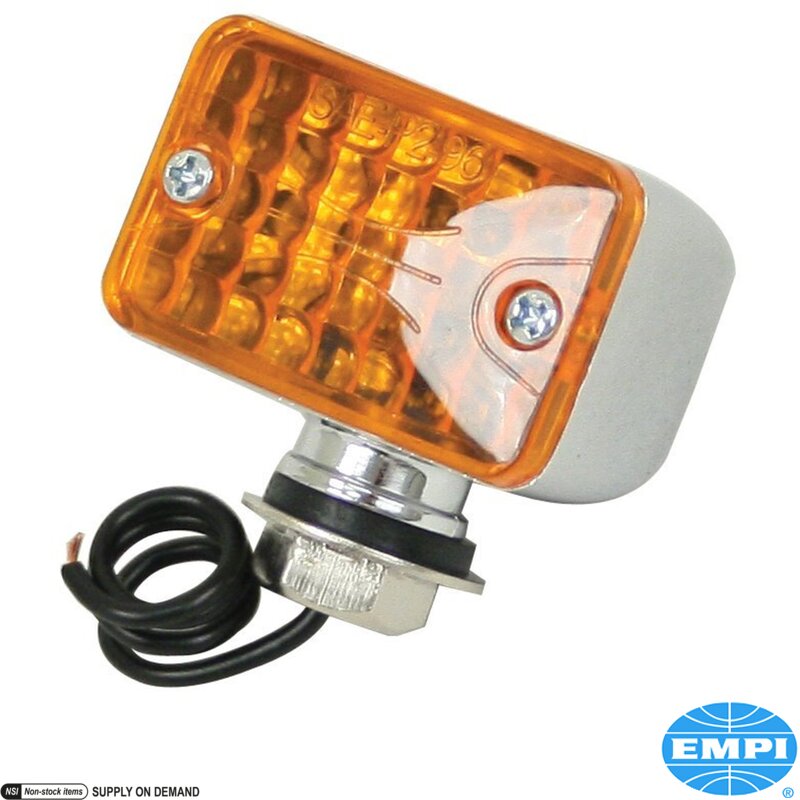 Mikro mini lys med enkelt glødelampe, 12 Volt, gul