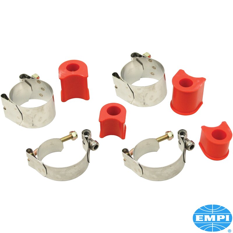 Beetle Heavy Duty Front Anti Roll Bar Stainless Steel Clamps + Urethane Mounts