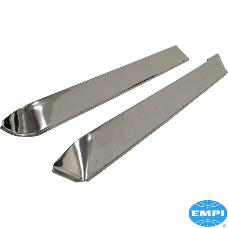 Ventilgardinsett, rustfritt stål, 2 stk