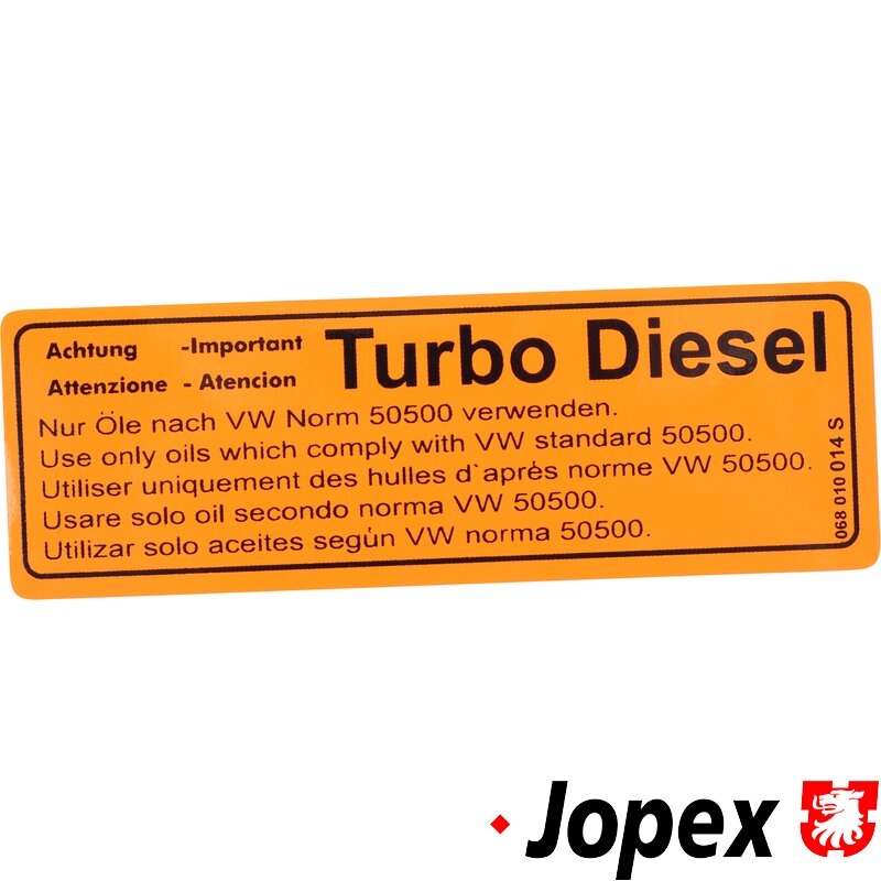 T25 Important Turbo Diesel Sticker