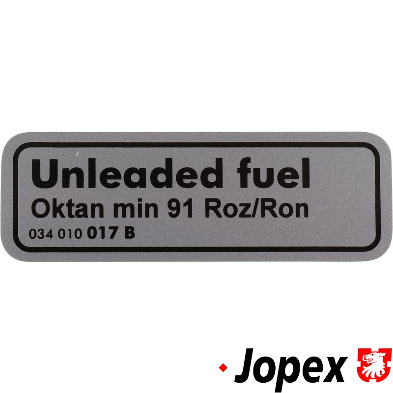 T25 Unleaded Fuel Oktan Min 91 Roz/Ron Sticker
