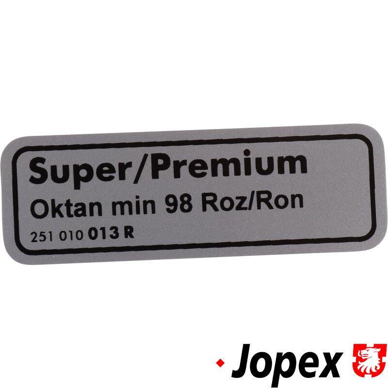 T25 Super/Premium Oktan Min 98 Roz/Ron Sticker