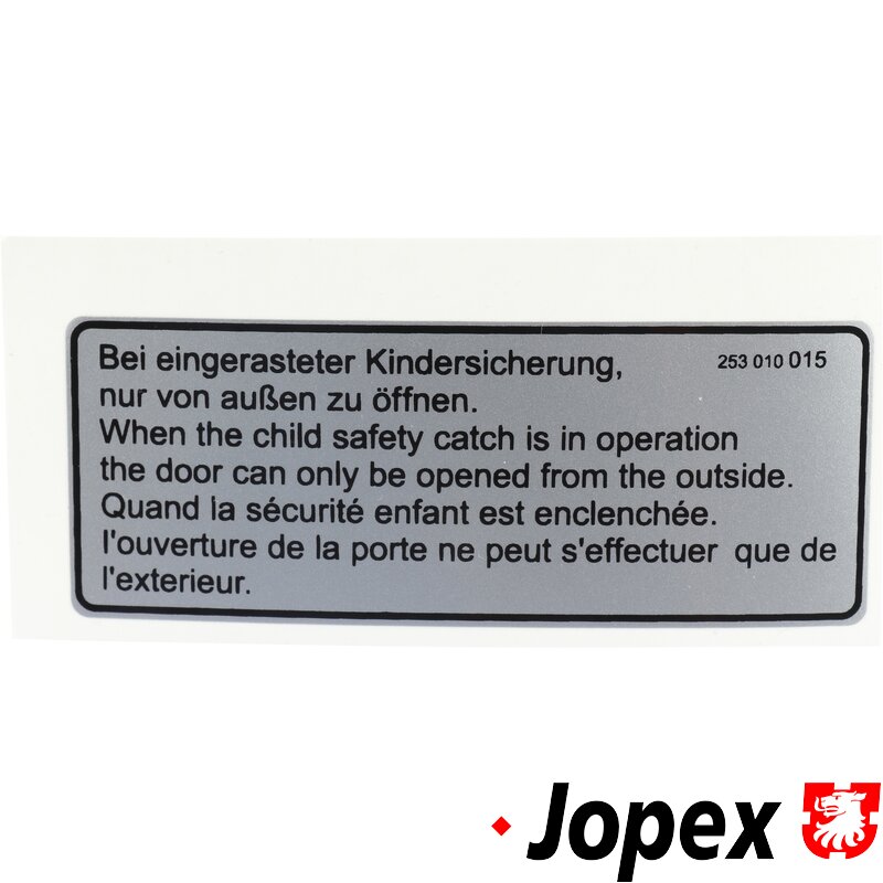 T25 Child Safety Lock Sticker