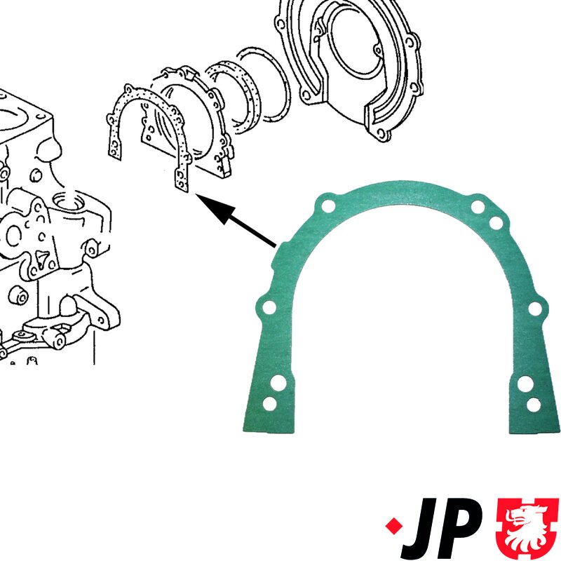 T25,T4,G1,G2,G3 Crankshaft Rear Flange Gasket