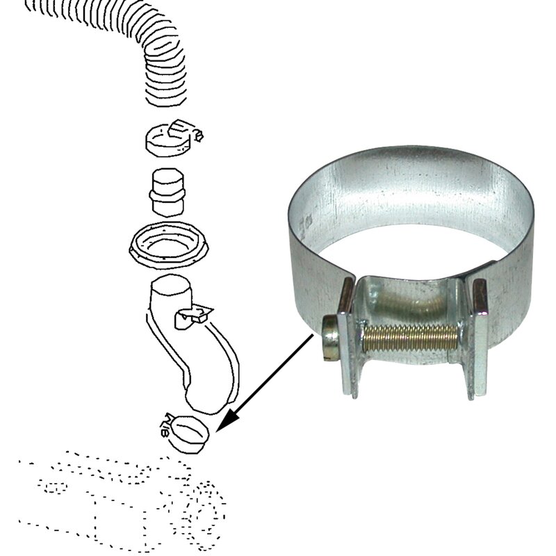 Klemme for montering av varmeslange nr. VW-35207, 51 mm, HJS