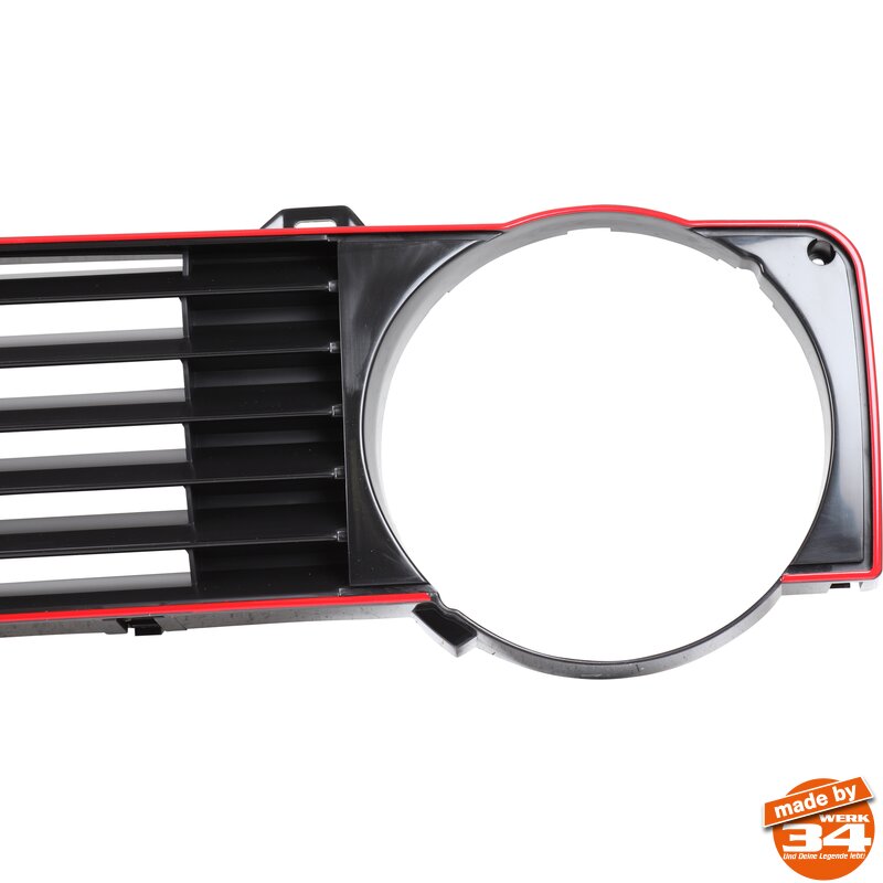 G1 Front Badgeless Grille - Single Headlight (GTI Look)