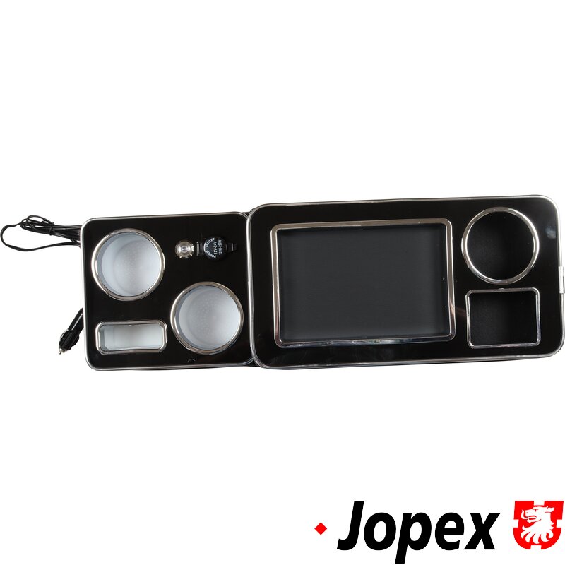 T25,T4,T5,T6 Centre Console With USB Sockets And LED Lighting - Black