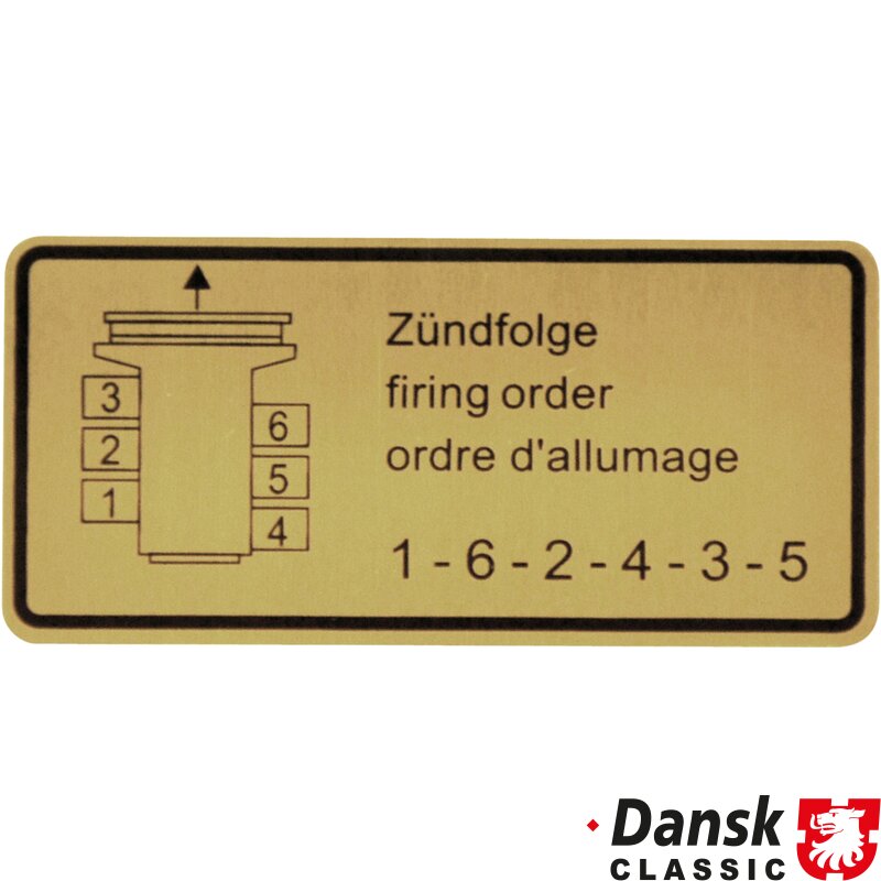 Porsche 911,914 Firing Order Sticker - 1964-83