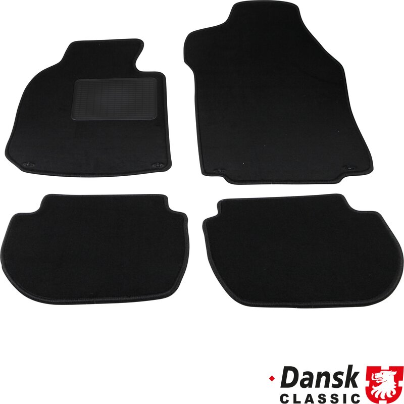 Porsche 911 Floor Mat Set With Clips, 4 Pcs., Black