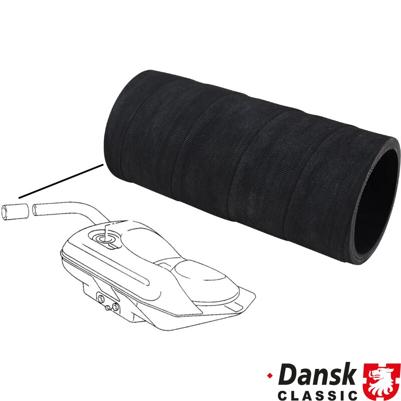 Porsche 911,912 Hose For Fuel Filler Neck, Rubber, Outer 60mm, Inner 51mm, Length 132mm - 1964-89