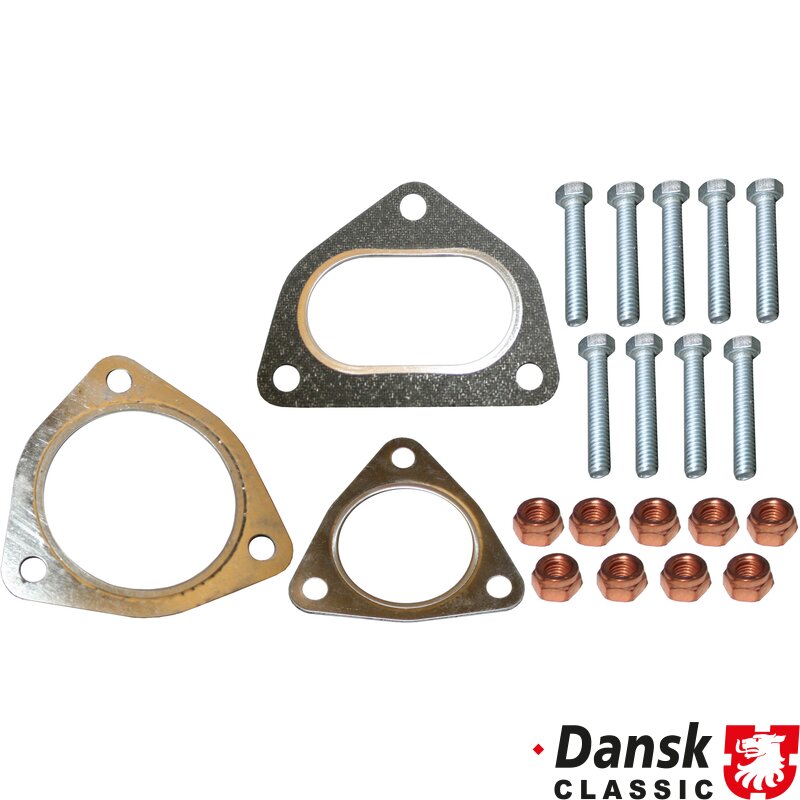 Porsche 911 Mounting Kit For Pre-silencer/intermediate Exhaust. 3 Gaskets, Copper Nuts & Bolts - 1975-89 (Carrera)