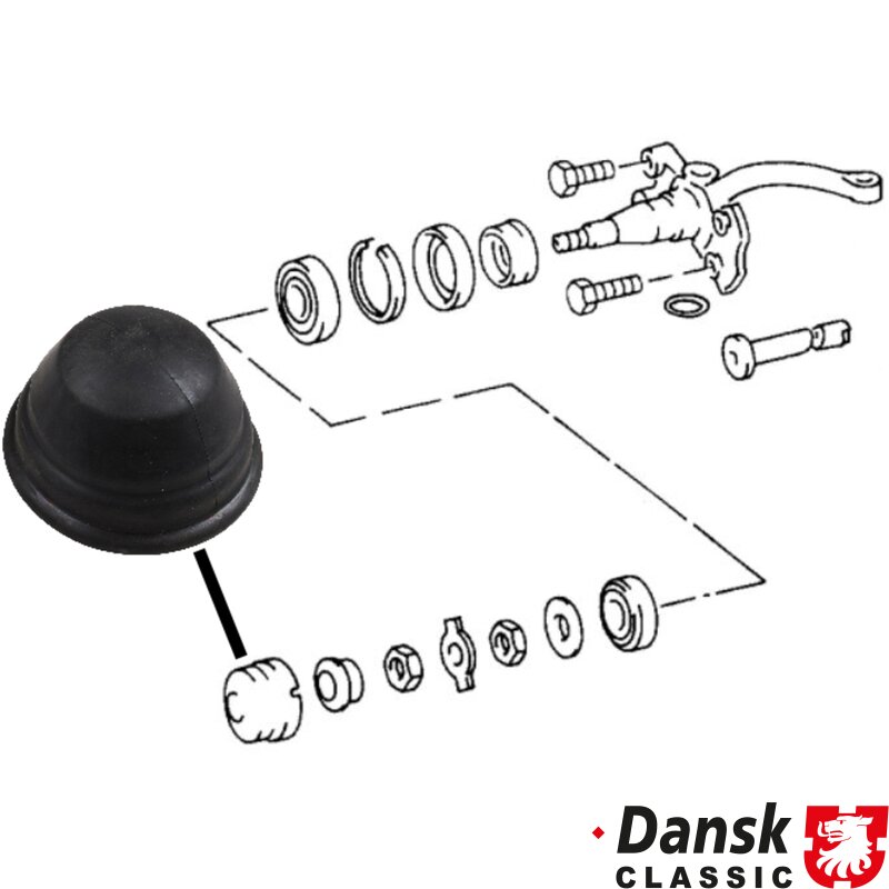 Porsche 356 Front Grease Cap - 1950-59 (Rubber)