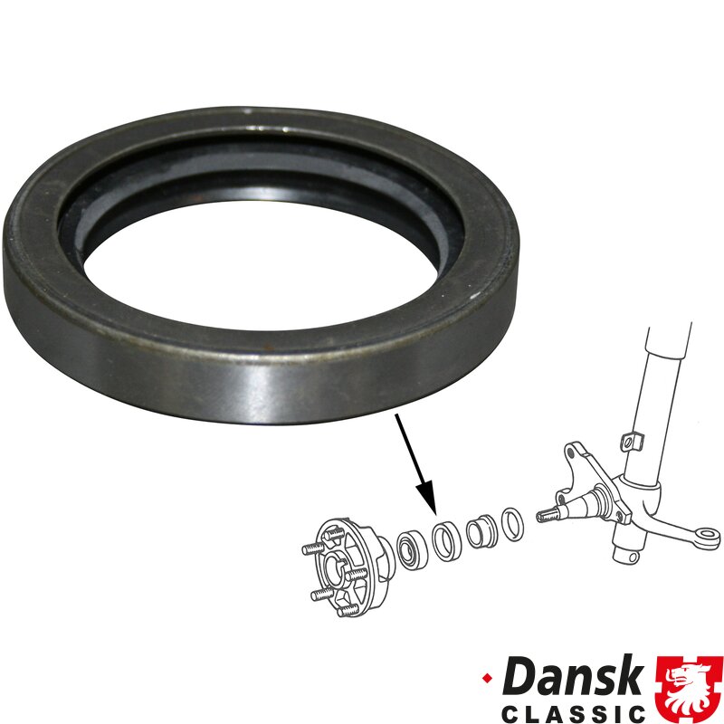 Porsche 911,914,924,928,944,968 Oil Seal For Wheel Bearing, Front, Left/right - 1964-95