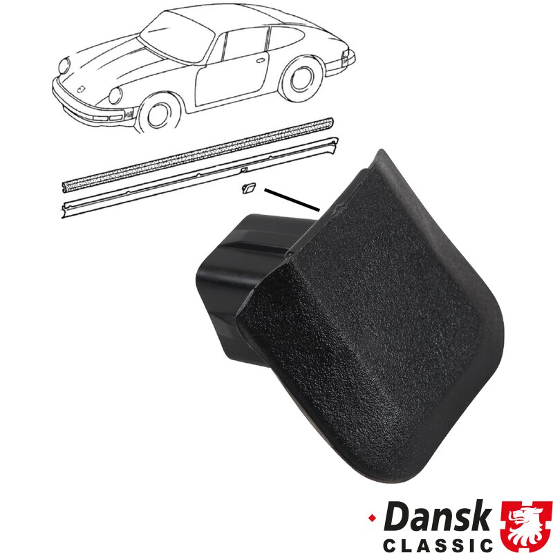 Porsche 911 Jacking Point Cover, Black Plastic, Left/right, 2 Pieces Required - 1973-89