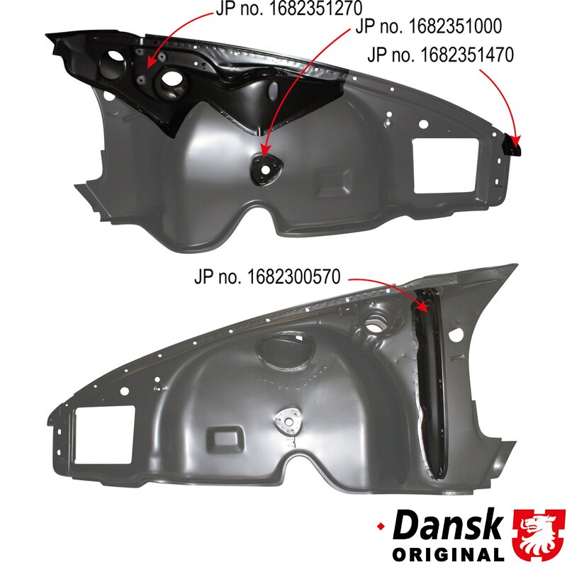 Porsche 911 Wheel Housing, Complete, Front, Left - 1968-73