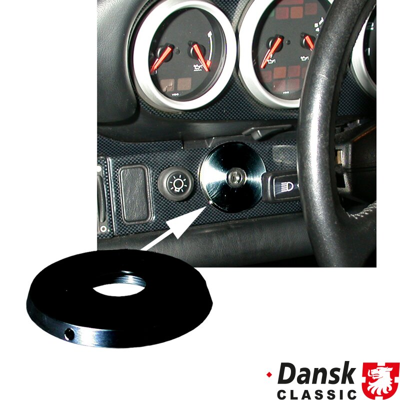 Porsche 911,964,993 Ignition Switch Cover Plate, Alu, Black Anodized