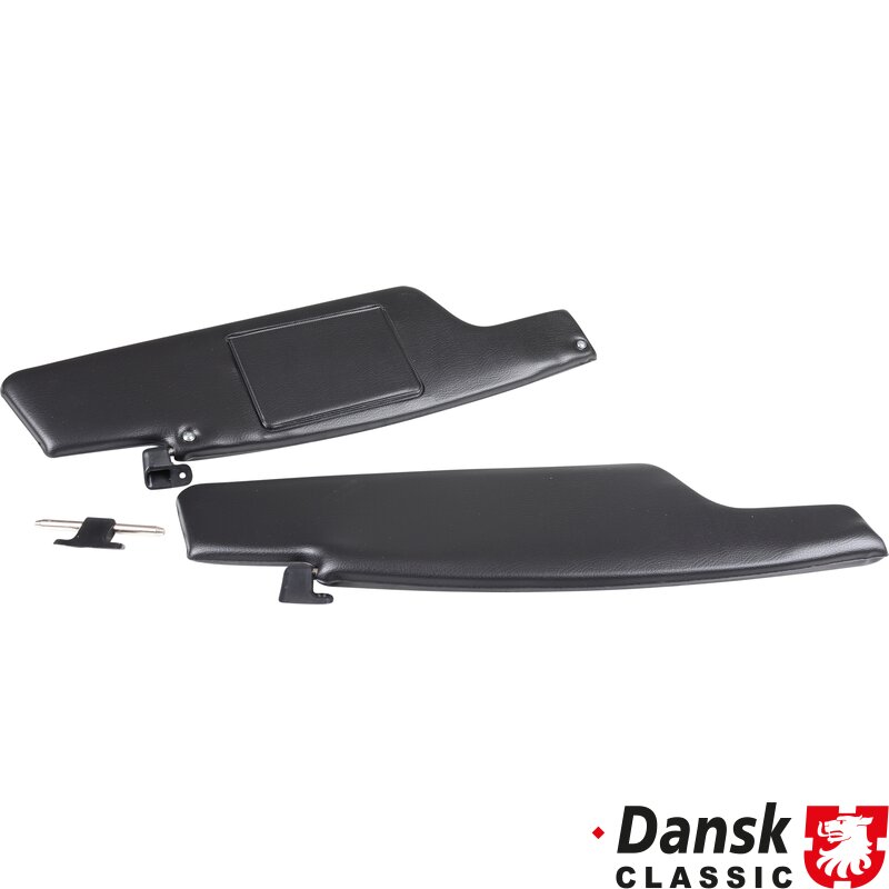 Porsche 914 Black Sunvisor Set - 1969-76 (With Mirror)