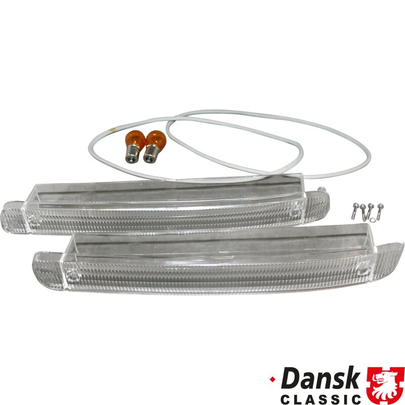 Porsche 944 Turn Signal Light Lens Set, Crystal, Left/right, With E-mark