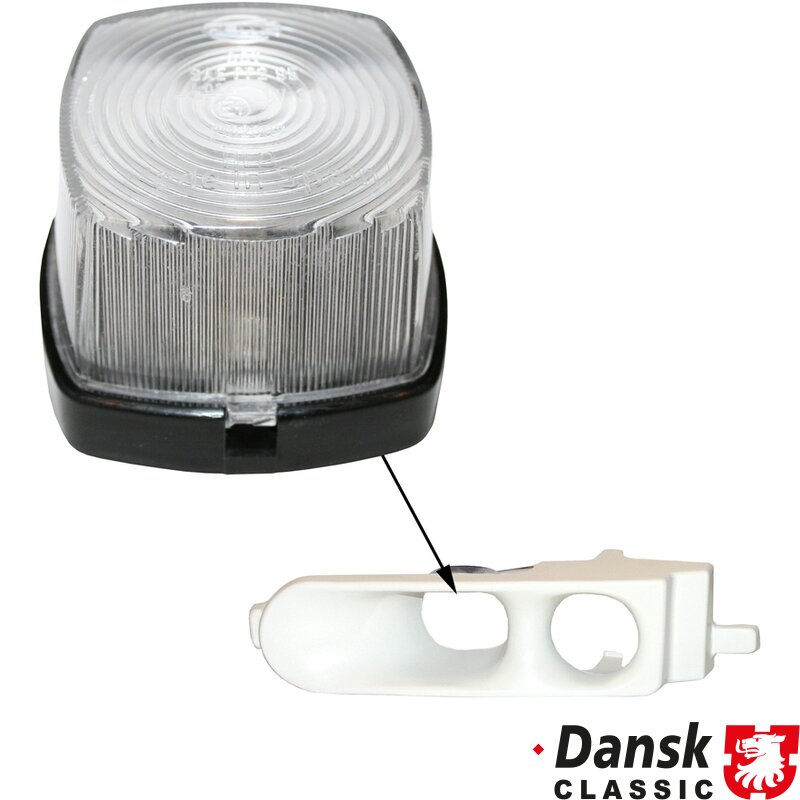 Porsche 993 Parking Light, White With Black Socket