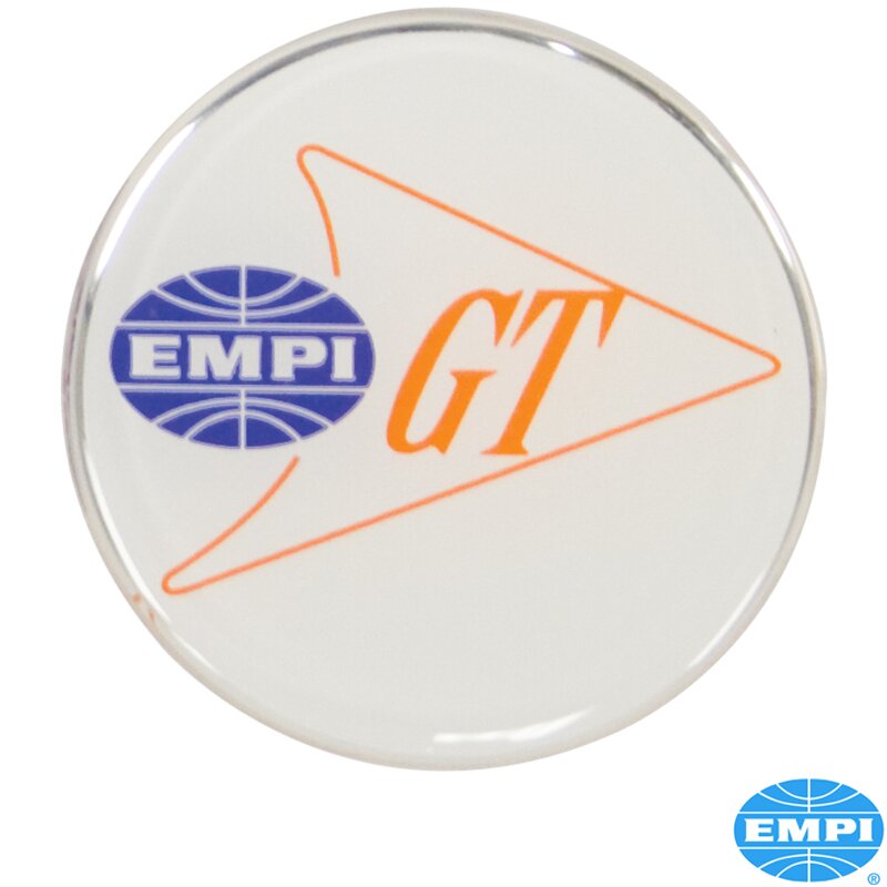 Empi/GT logosett for navkapsel, hvit, Ø43 mm, 4 stk