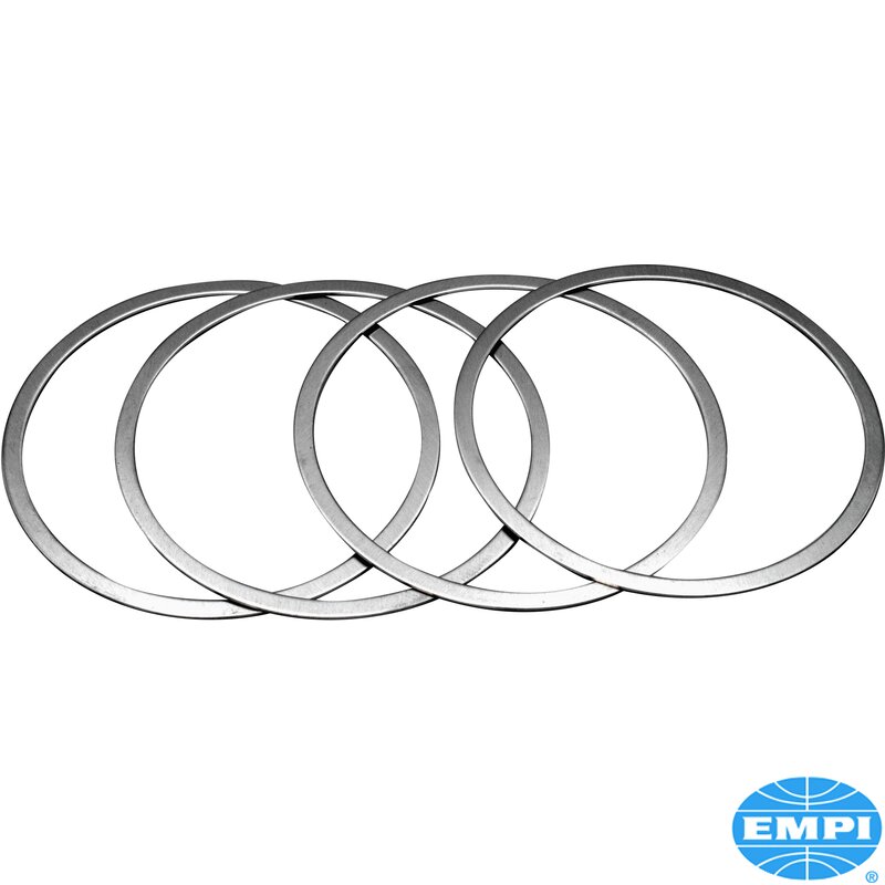 Sylinderhodeavstandssett, aluminium, 1,02 mm, 4 stk. Gjør det enkelt å justere dekkhøyde/kompresjonsforhold uten å fjerne sylindrene