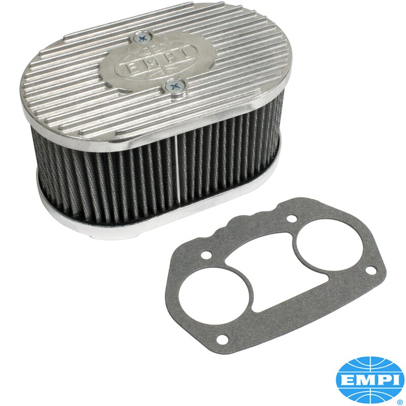 Chrome Rectangular Air Filter - IDF Carburettor Air Filter - (63mm Or 2.5inch Tall)