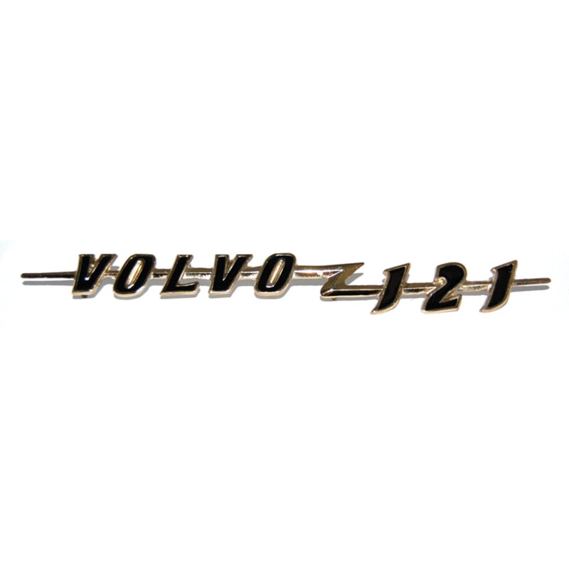 Bakluke-emblem, "Volvo 121" gull/svart
