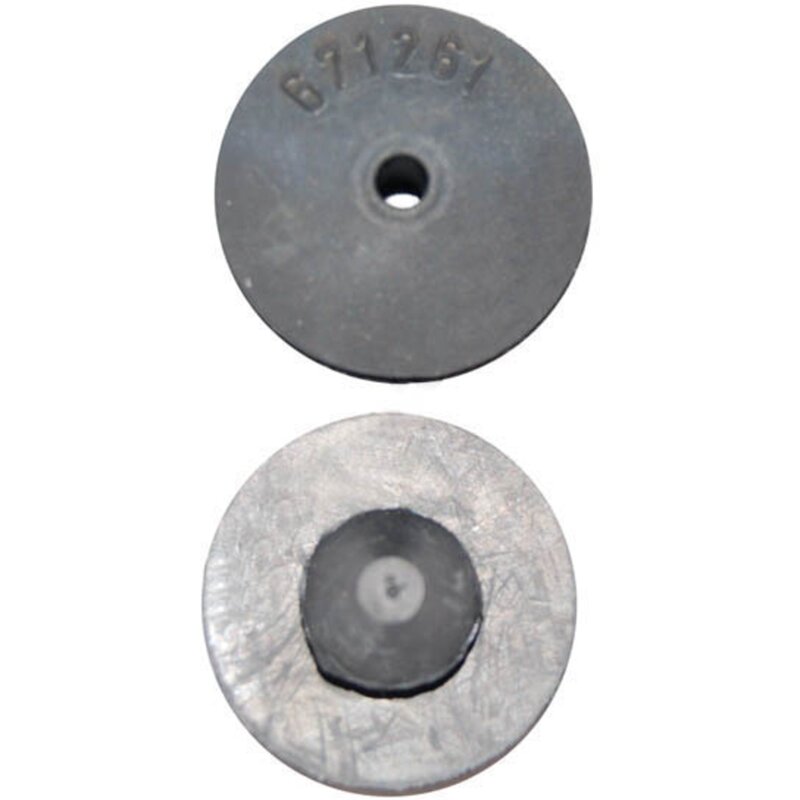 Gummiknapp for brannmurfilt, sort