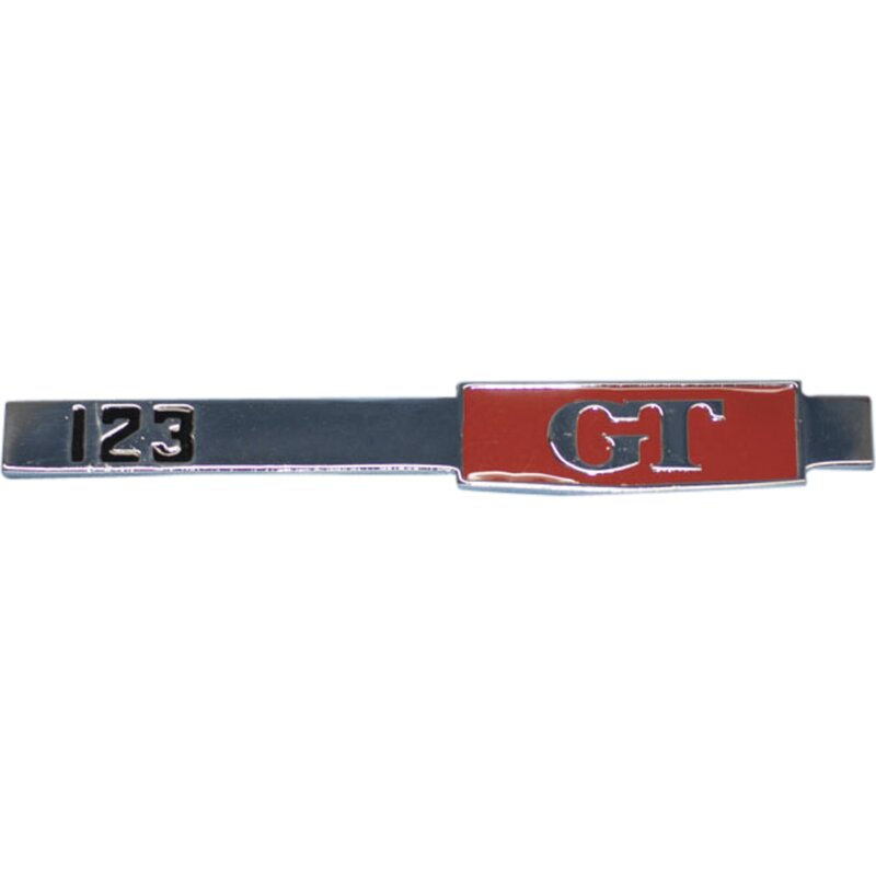 Bakluke-emblem "123 GT"