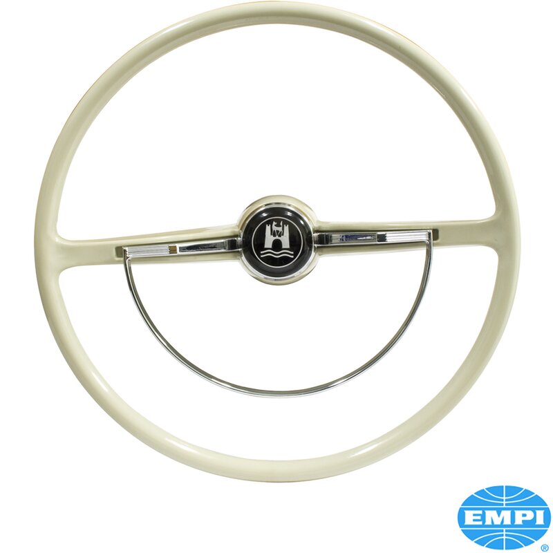 Beetle Steering Wheel - Grey With Semi D Horn Push - 1960-71