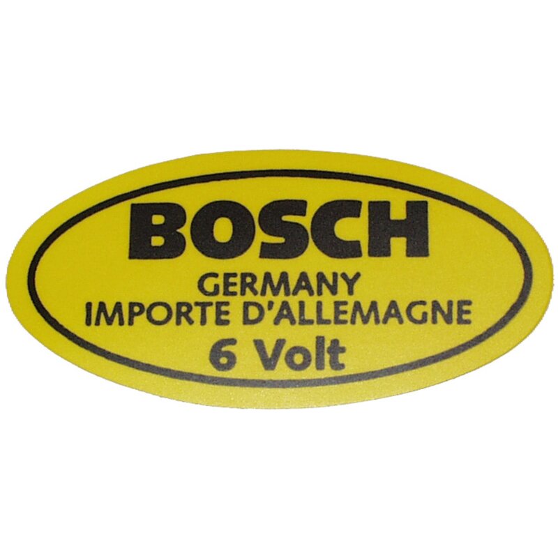 Klistremerke, 6 V for Bosch spole