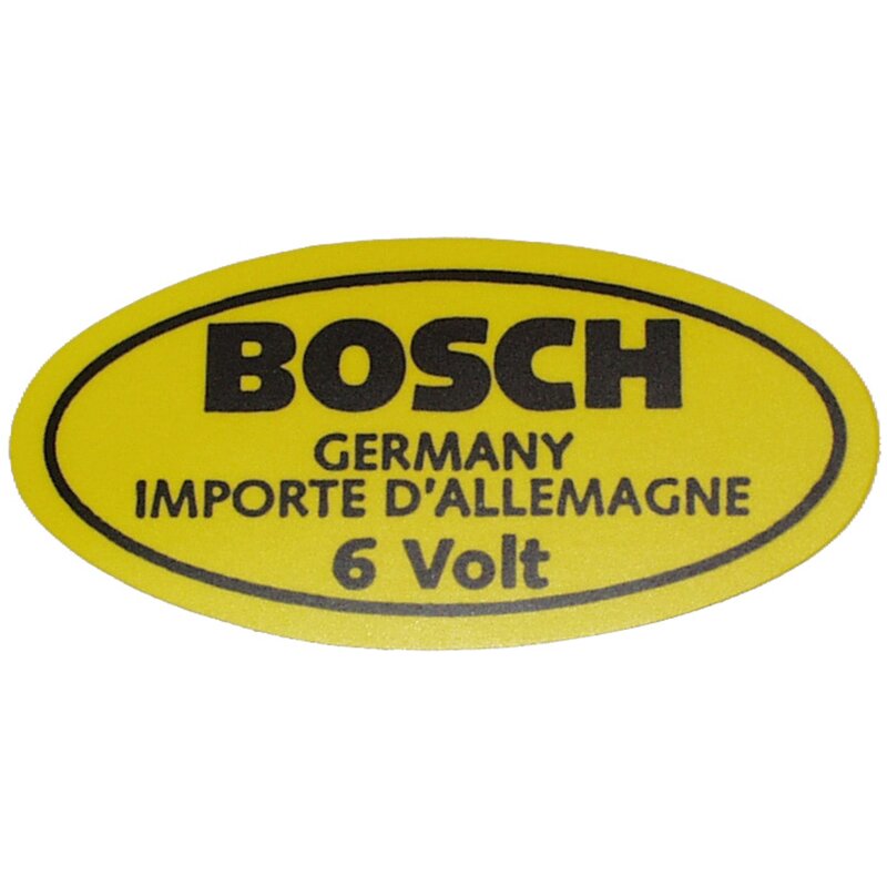 Original 6 Volt Bosch Coil Sticker