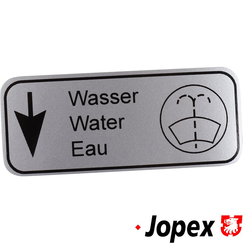 Windscreen Washer Water Sticker