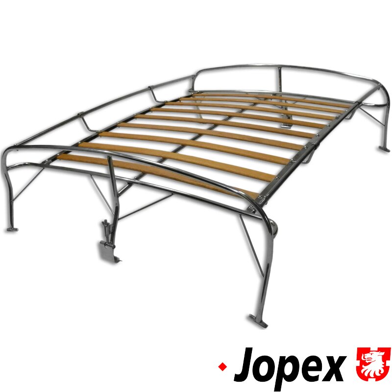 Beetle Roof Rack - Silver Frame With Wooden Slats