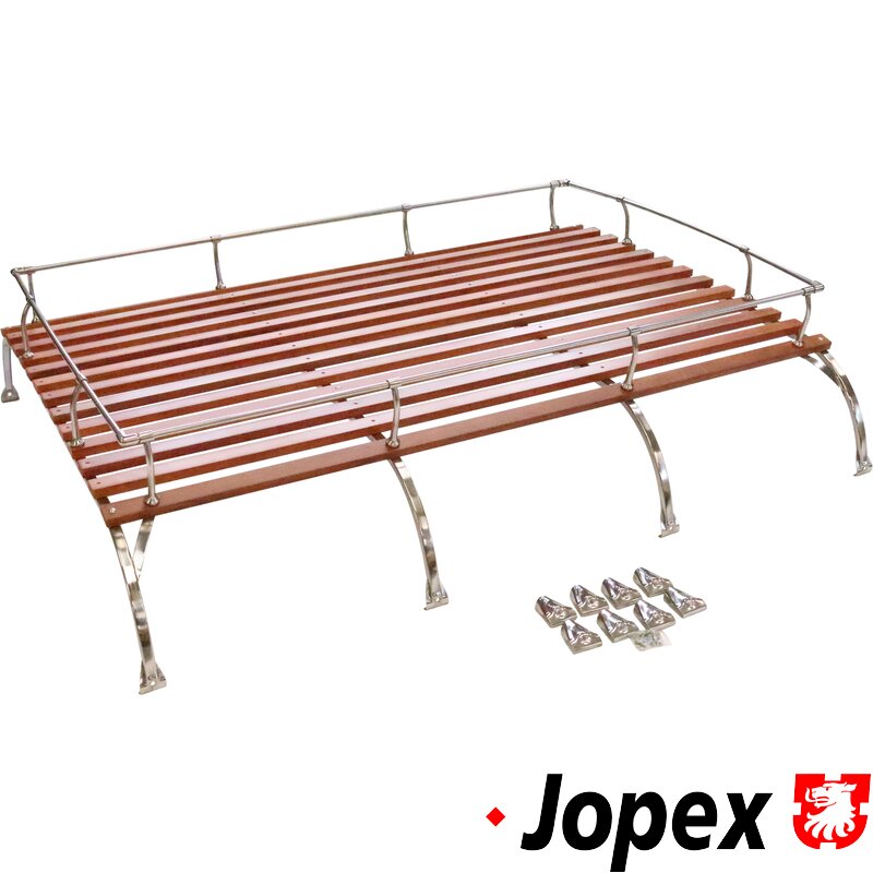 Bus 4 Bow Stainless Steel And Wood Slat Roof Rack