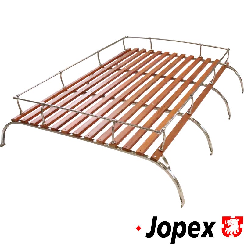 Bus 4 Bow Stainless Steel And Wood Slat Roof Rack