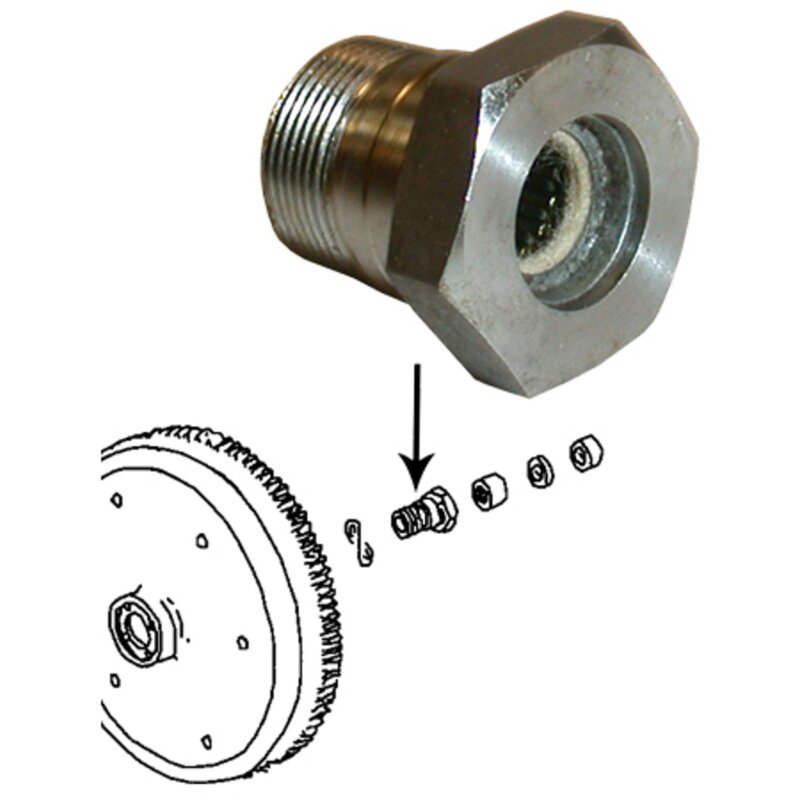 Glandmutter for svinghjul (ikke automatikk), M28x1,5x27 mm