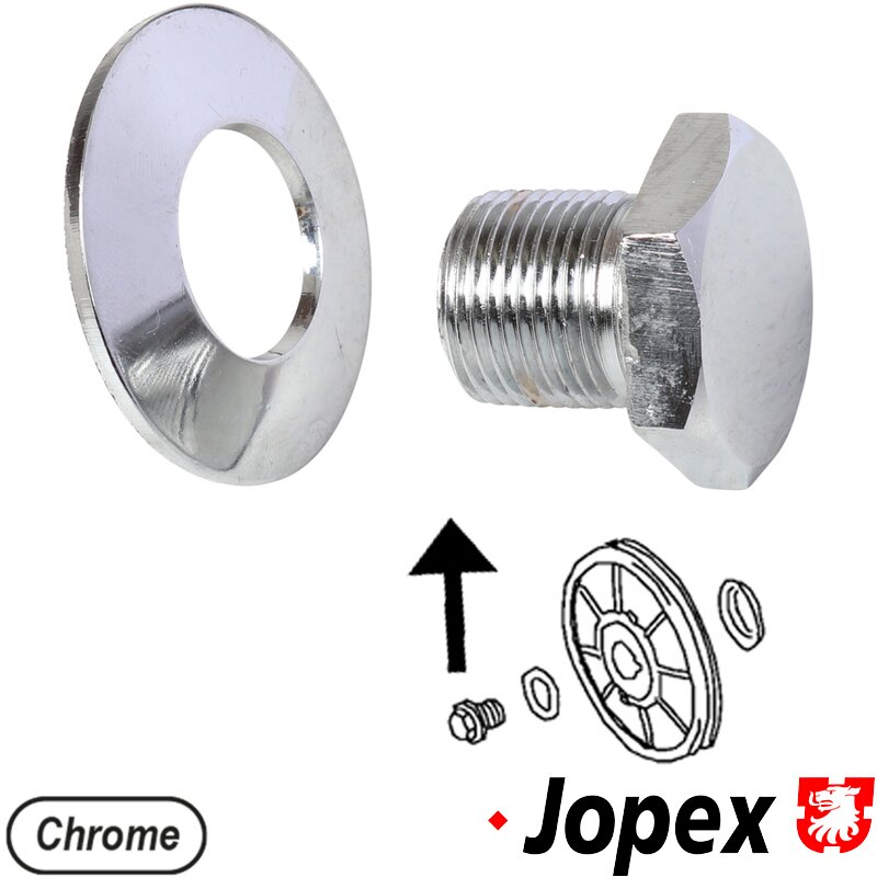 Chrome Crankshaft Pulley Bolt And Washer - Type 1 Engines