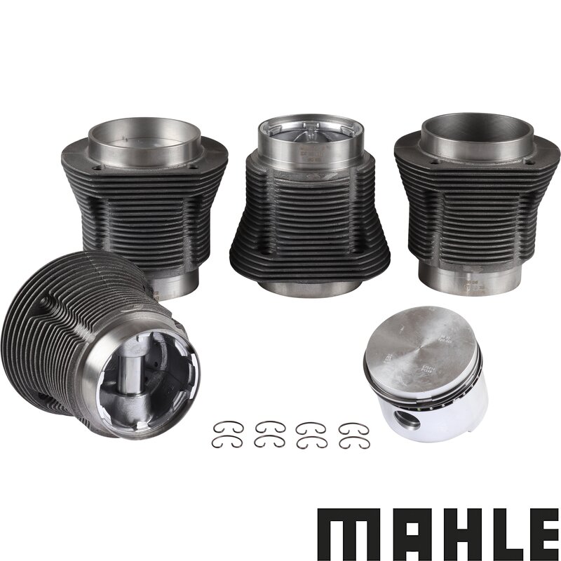 1641cc Barrel And Piston Kit - 87mm Bore Type 1 Engines - Mahle Cast Pistons