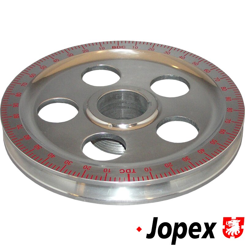 Aluminium Crankshaft Pulley - Red Timing Marks With Holes - Type 1 Engines